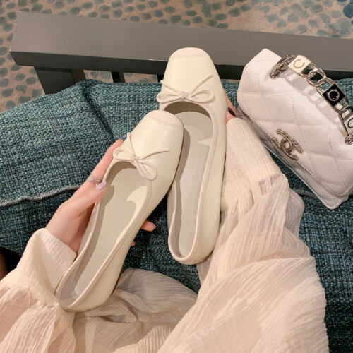 Steporae Quiet Luxury Sweet Bow Ballet Flat Shoes For Women