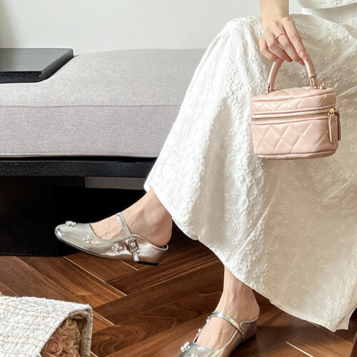 Alternative view of Steporae Crushed diamond ballet-style mary jane  flats slippers for women