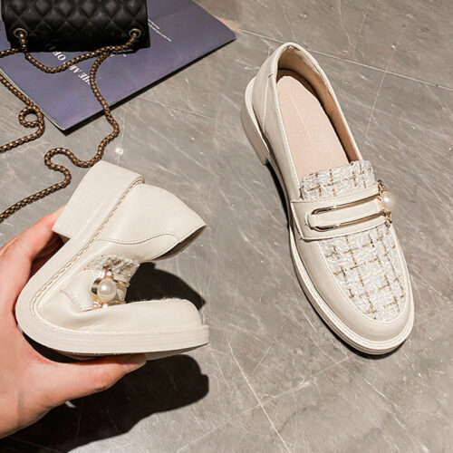 Alternative view of Steporae Pearl Decoration Penny Loafers for Women