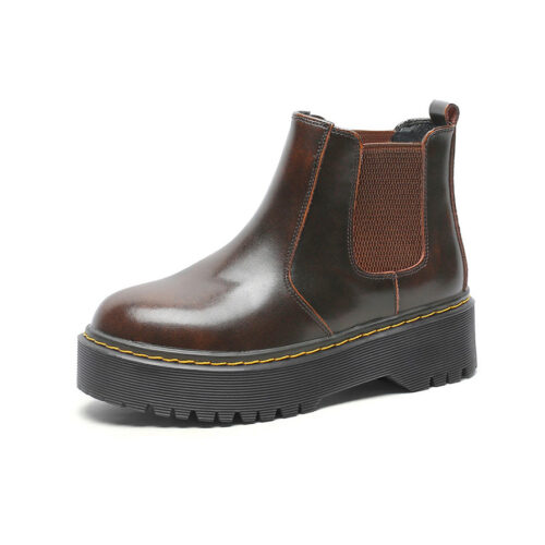 Autumn Winter Side Elastic Platform Mary Janes Boots