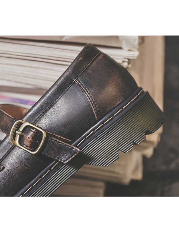 Spring Vintage Bowknot Strap Mary Jane Shoes - Image 7