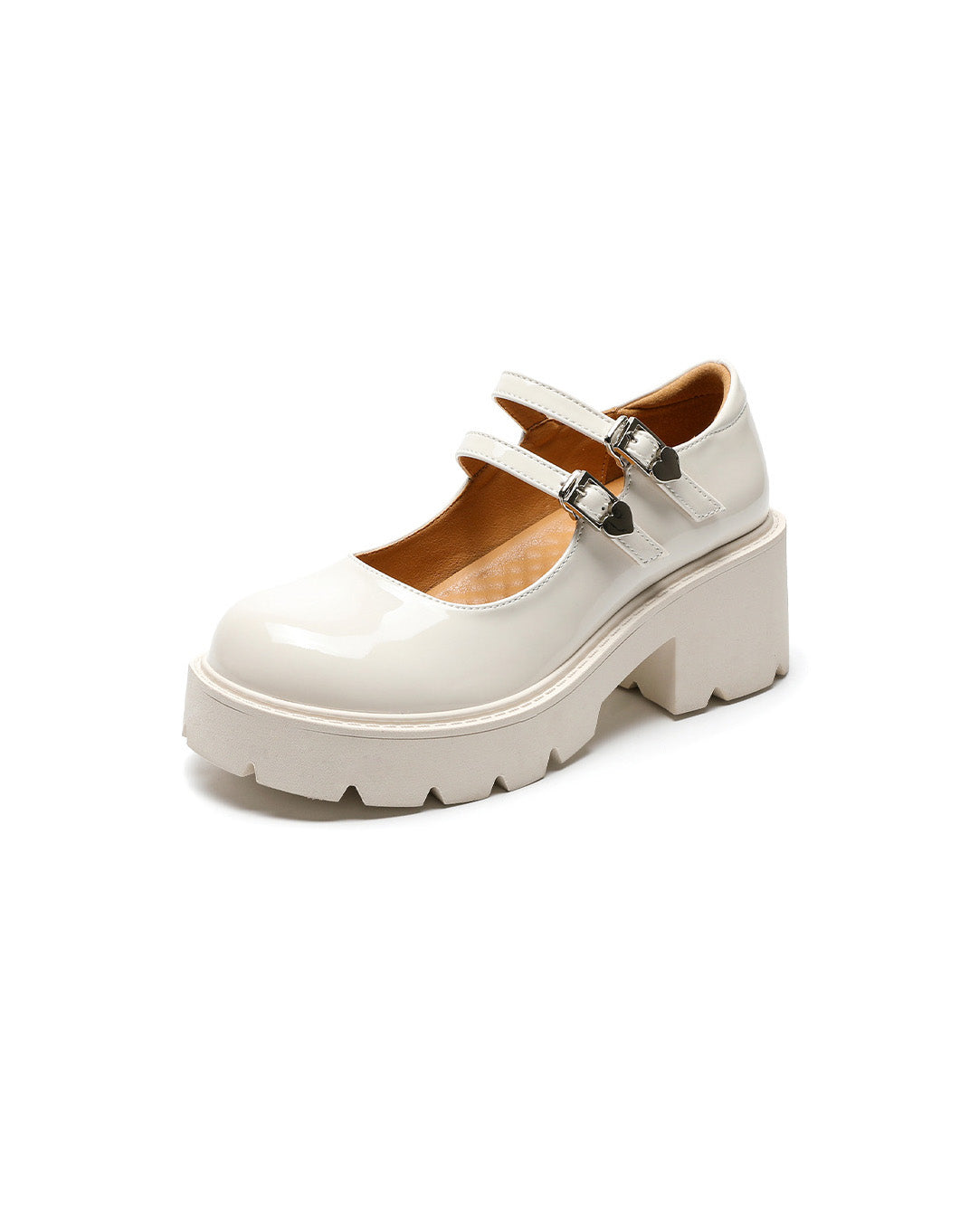 Double Buckle Chunky Heeled Mary Jane Shoes - Image 6