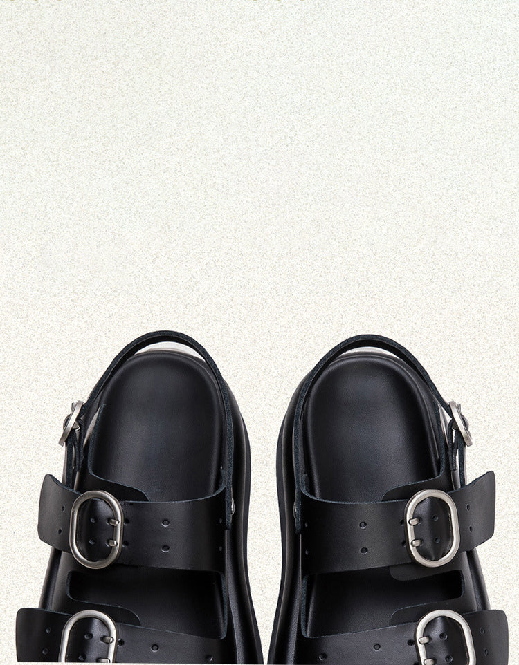 Front Buckles Summer Platform Sandals Slingback - Image 6