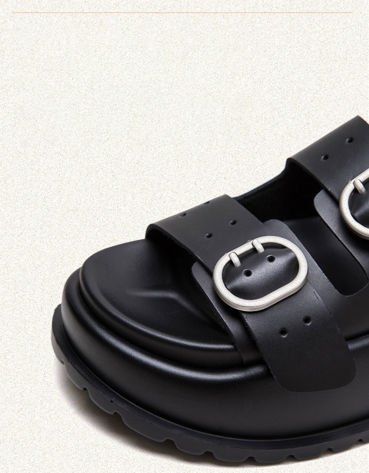 Front Buckles Summer Platform Sandals Slingback - Image 7