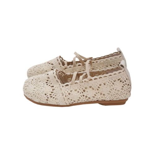 Front Strappy Soft Bottom Lace Flats