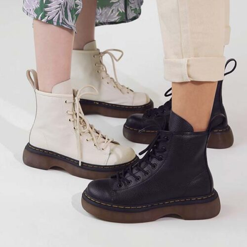 Alternative view of Handmade Retro Soft Leather Martin Ankle Boots