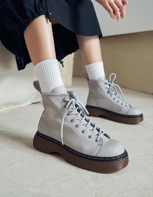 Handmade Retro Soft Leather Martin Ankle Boots - Image 5