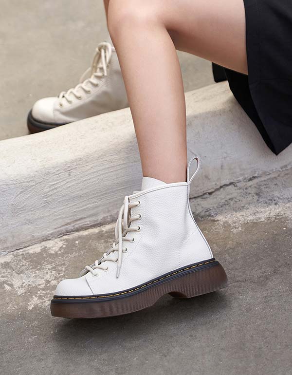 Handmade Retro Soft Leather Martin Ankle Boots - Image 6