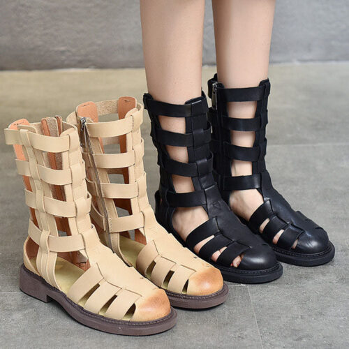 Alternative view of Handmade Vintage Roma Style Mid-Calf Sandals