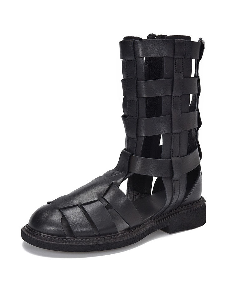 Handmade Vintage Roma Style Mid-Calf Sandals - Image 9