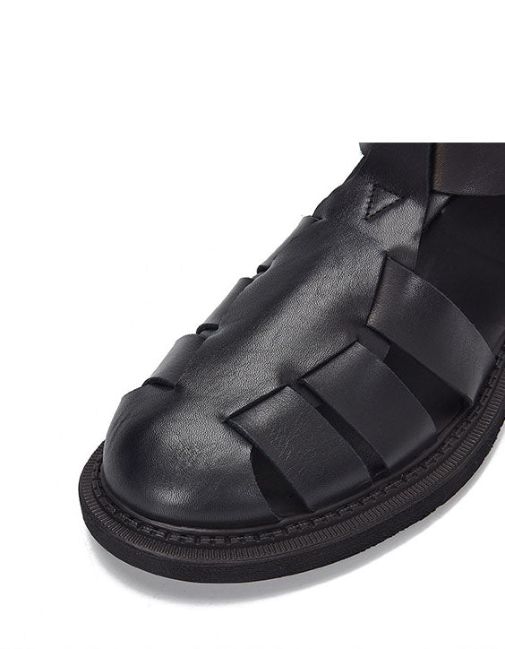 Handmade Vintage Roma Style Mid-Calf Sandals - Image 6