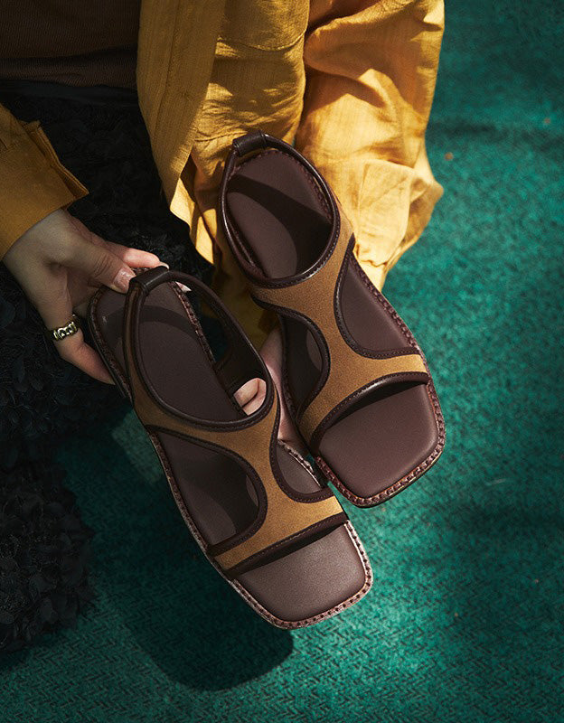 Leather Flat Summer Dress Sandals Slingback - Image 2