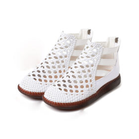 Side Elastic Summer Hollow Flat Sandals 35-43