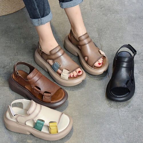Alternative view of Summer Retro Platform Sandals Slingback