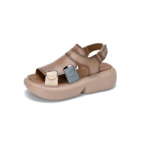 Summer Retro Platform Sandals Slingback