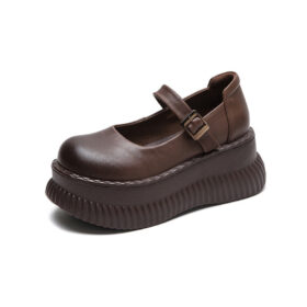 Wide Toe Box Chunky Platform Mary Jane Shoes