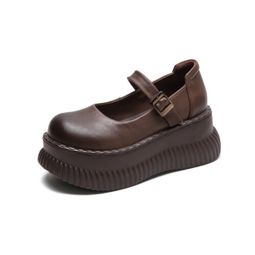 Wide Toe Box Chunky Platform Mary Jane Shoes