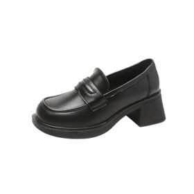 Comfortable Sole Chunky Heels Loafers