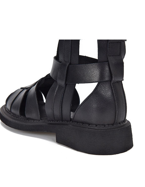 Handmade Vintage Roma Style Mid-Calf Sandals - Image 7