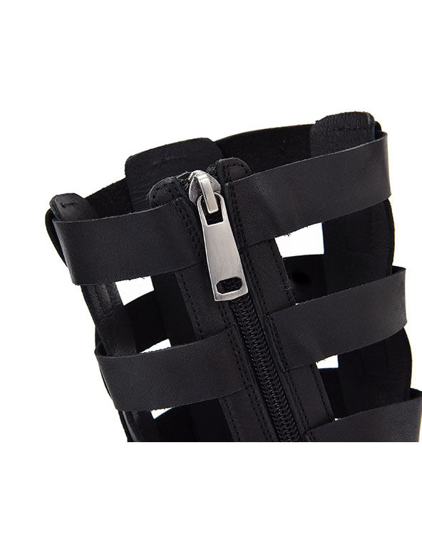 Handmade Vintage Roma Style Mid-Calf Sandals - Image 8