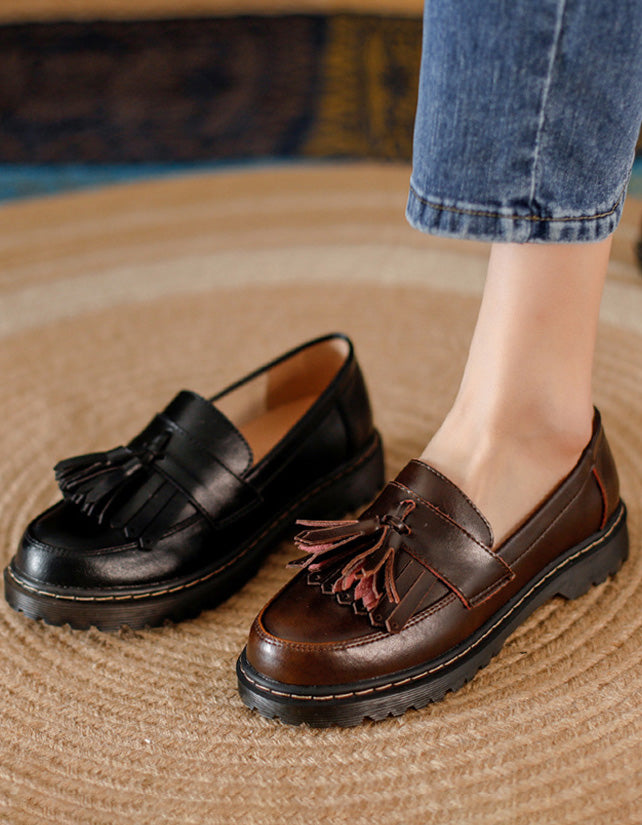 Round Head Tassel Loafers for Women - Image 5
