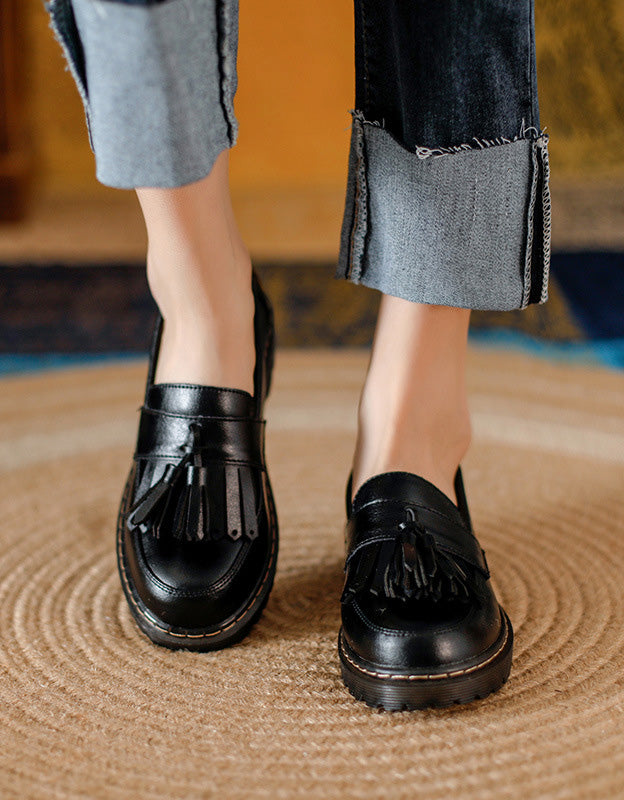 Round Head Tassel Loafers for Women - Image 4