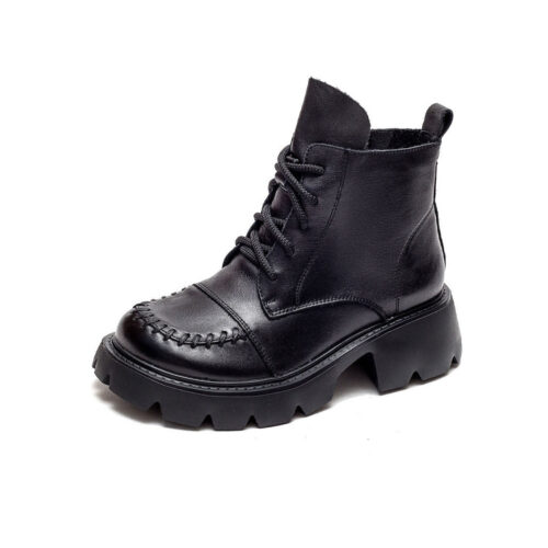 Winter Autumn Lace up Chunky Mary Janes Boots